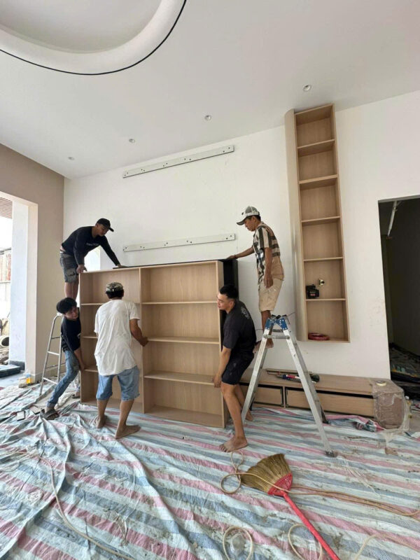 thi công trực tiếp tại xưởng nội thất passion